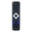 Zwarte Prixon P9 afstandsbediening met witte navigatietoets, cijfertoetsen en blauwe volumetoets op een witte achtergrond.
