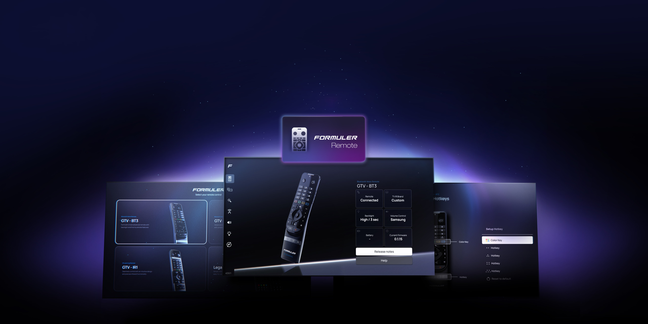 Formuler Remote app voor GTV-BT3