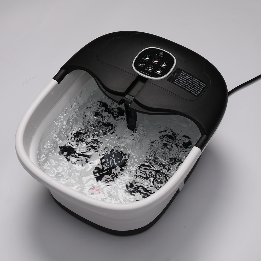 Slimtron FB02 Elektrisch Voetenbad – Verwarming, Bubbels en Massagerollers – Zwart - Afbeelding 10
