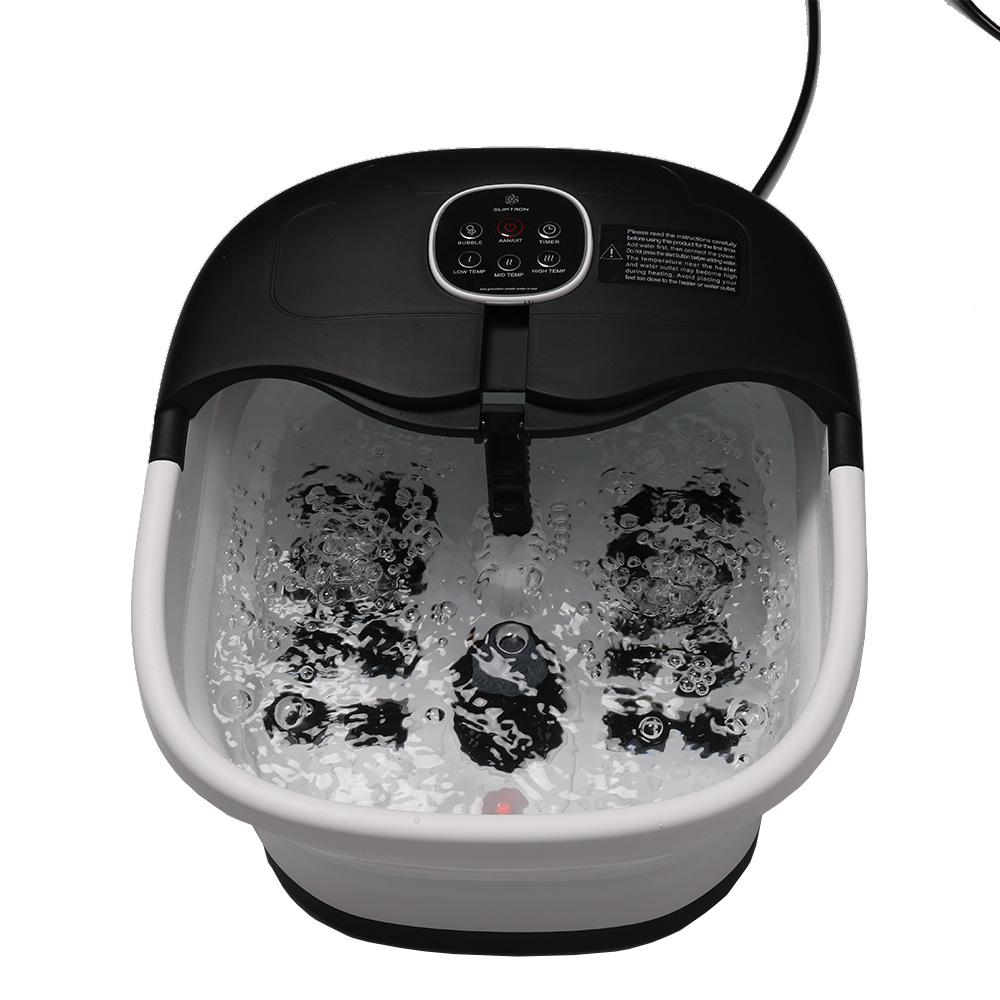 Slimtron FB02 Elektrisch Voetenbad – Verwarming, Bubbels en Massagerollers – Zwart - Afbeelding 6
