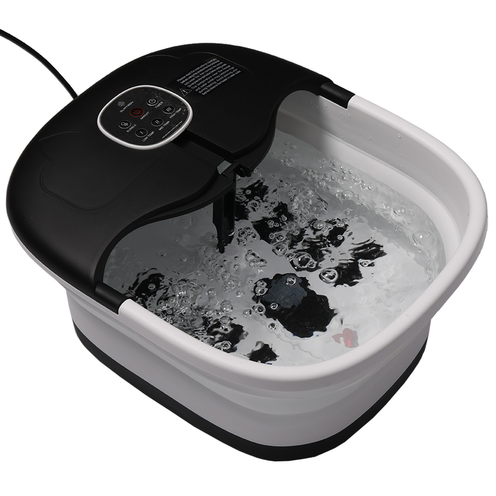 Slimtron FB02 Elektrisch Voetenbad – Verwarming, Bubbels en Massagerollers – Zwart - Afbeelding 7