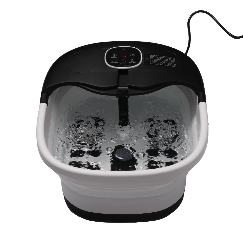 Slimtron FB02 Elektrisch Voetenbad – Verwarming, Bubbels en Massagerollers – Zwart - Afbeelding 2