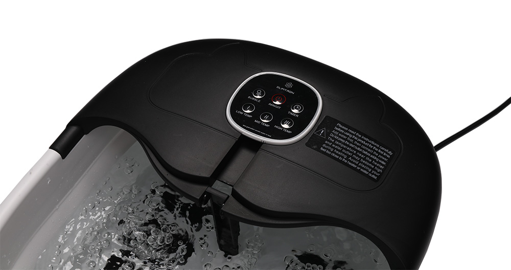 Slimtron FB02 Elektrisch Voetenbad – Verwarming, Bubbels en Massagerollers – Zwart - Afbeelding 18