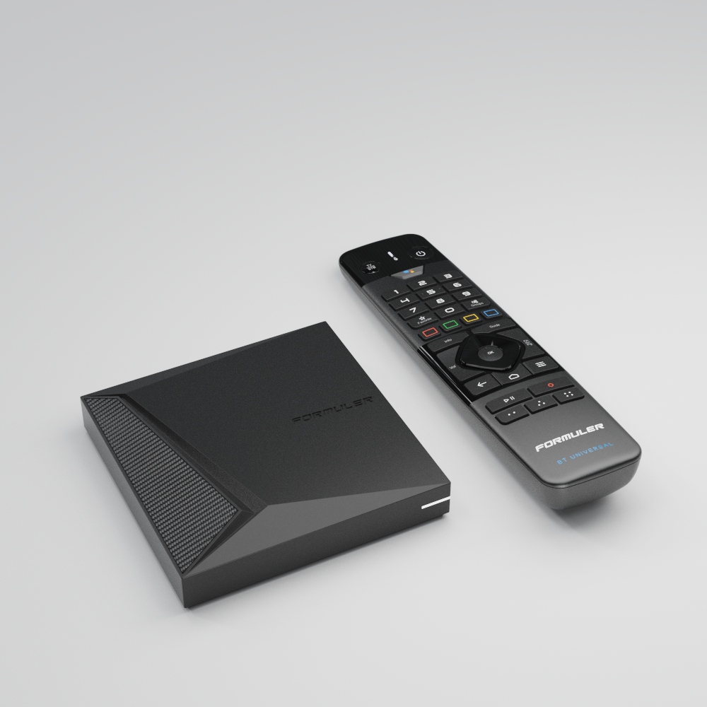 Formuler Z12 Pro met Bluetooth-afstandsbediening, schuin van voren