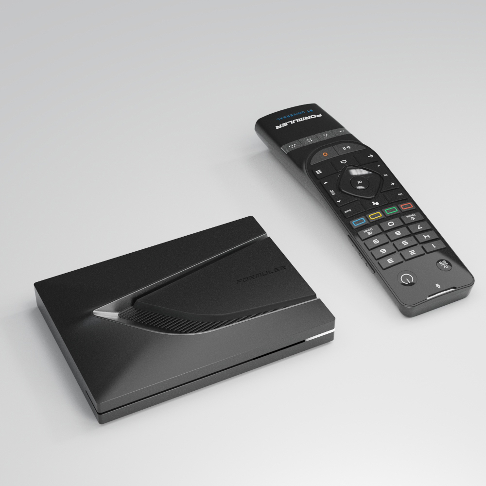Formuler Z12 Ultra SE met Bluetooth-afstandsbediening, schuin van voren